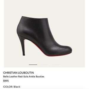 Christian Louboutin Sleek Black Ankle Booties